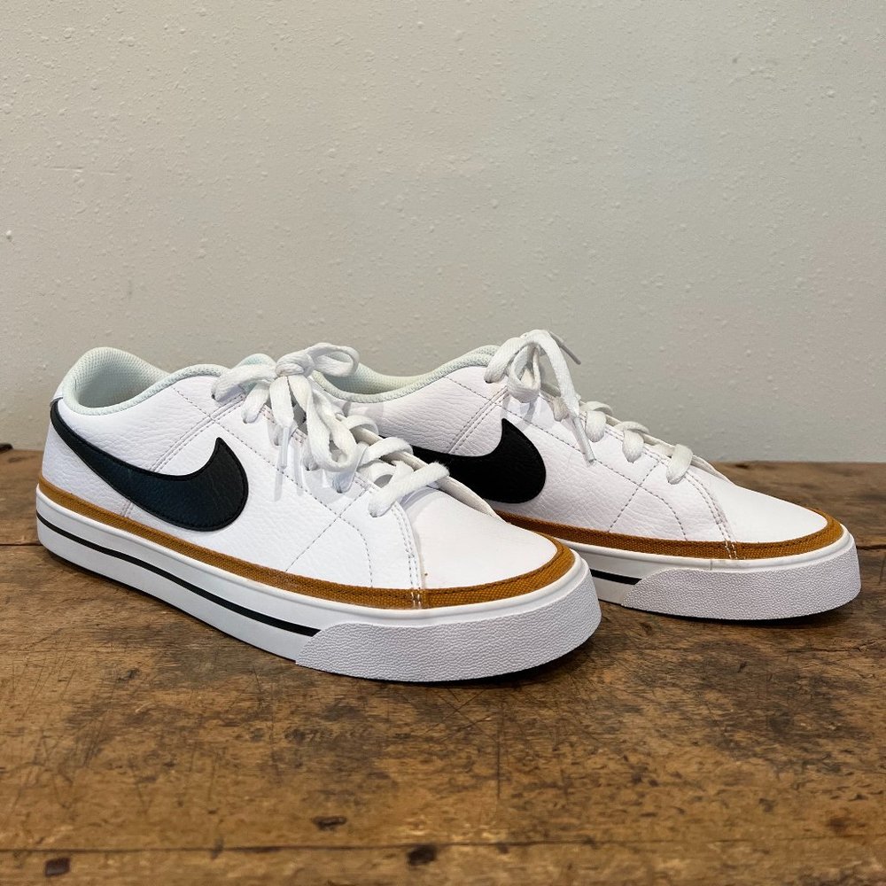 Nike Court Legacy - White / Black / Desert Ochre - Men's 9.5 / Women's 11.5